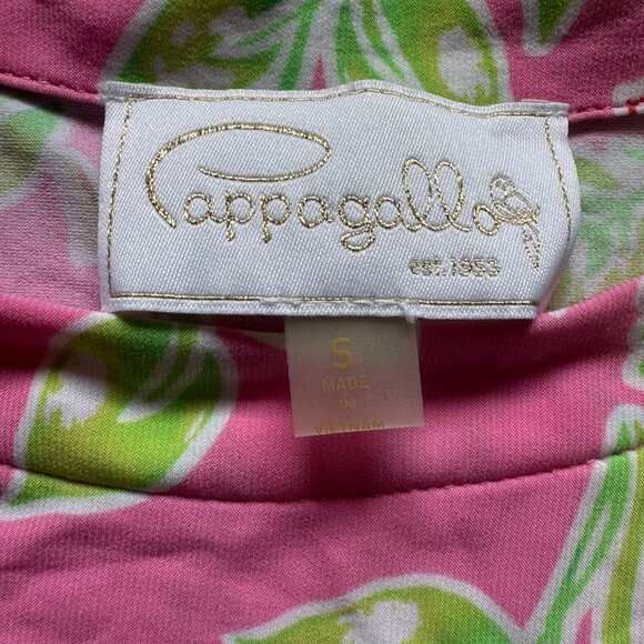 Pappagallo Pink Paisley Dress Size Small Ruffle Sleeve Spring Summer Midi - Picture 4 of 8